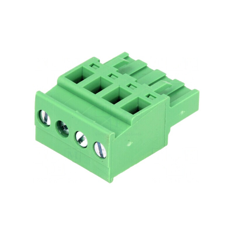 Regletă de Conexiuni Deconectabilă 5,08mm 4 Piste Unghi | Electronic-mag.ro | Componente Electronice