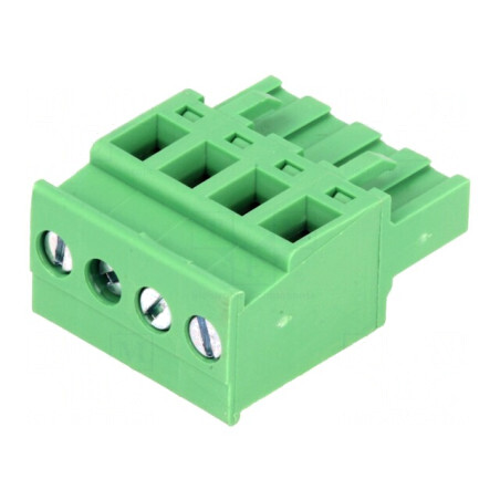 Regletă de Conexiuni Deconectabilă 5,08mm 4 Piste Unghi | Electronic-mag.ro | Componente Electronice
