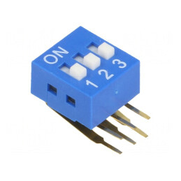 Comutator DIP-SWITCH 3 Secţiuni ON-OFF 0,05A 12VDC | Electronic-mag.ro | Componente Electronice