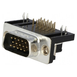 Conector D-Sub 15-Pin 90° THT UNC 4-40 | Electronic-mag.ro | Componente Electronice