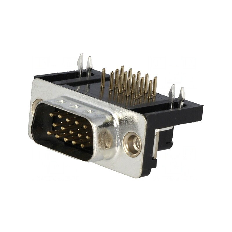 Conector D-Sub 15-Pin 90° THT UNC 4-40 | Electronic-mag.ro | Componente Electronice