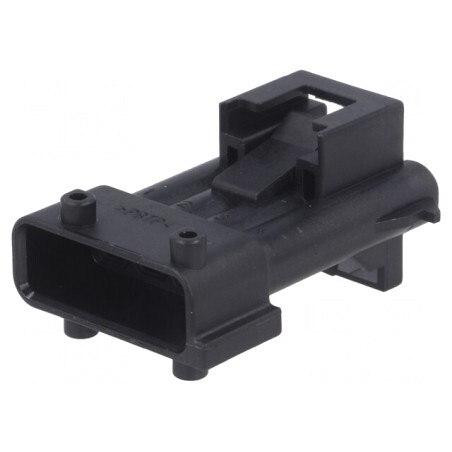 Conector Automotive JPT Tată Mufă pe Cablu 4 Pini Negru | Electronic-mag.ro | Componente Electronice