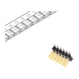 Conector pini tată vertical 12 pini SMT Minitek127® | Electronic-mag.ro | Componente Electronice