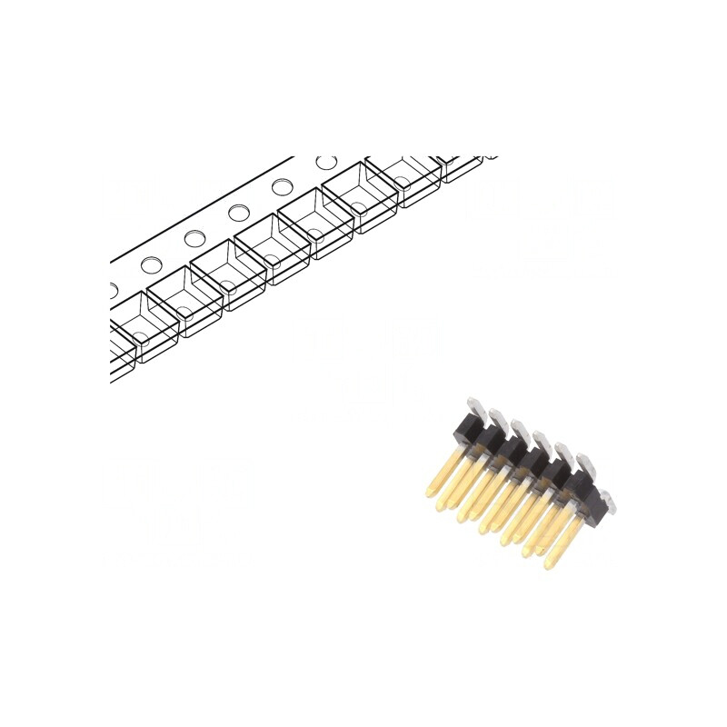 Conector pini tată vertical 12 pini SMT Minitek127® | Electronic-mag.ro | Componente Electronice