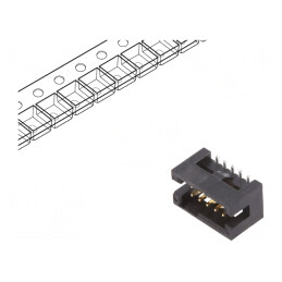 Soclu pini verticali 1,27mm 10 pini Minitek127®