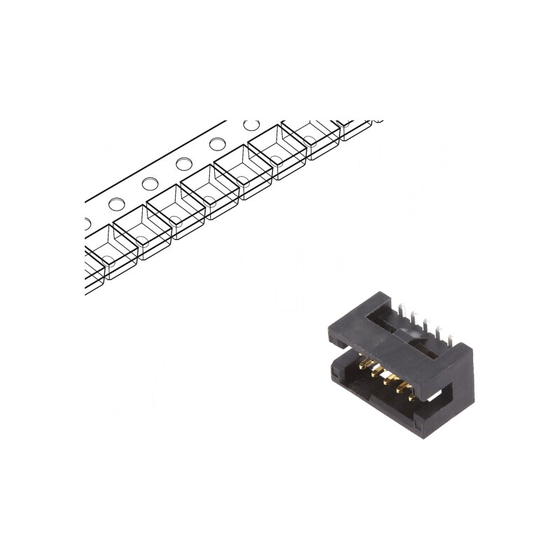 Soclu pini verticali 1,27mm 10 pini Minitek127® | Electronic-mag.ro | Componente Electronice