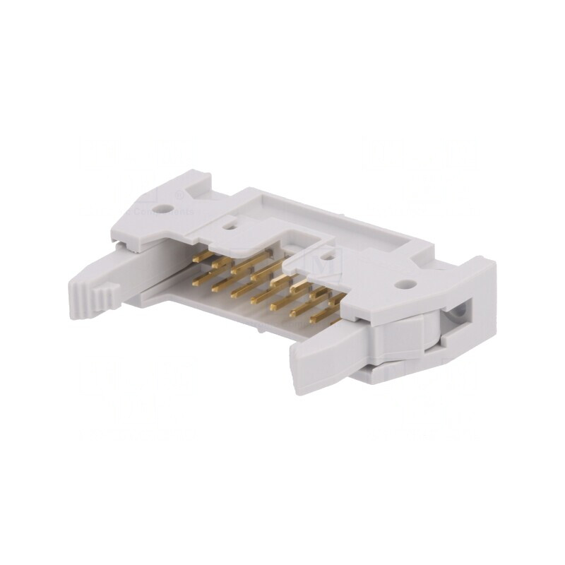 Soclu IDC 16P cu Ejector 2.54mm THT | Electronic-mag.ro | Componente Electronice