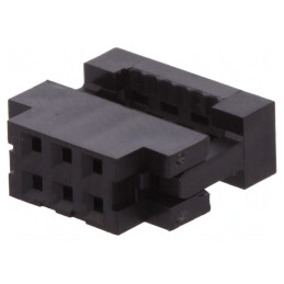 Mufă IDC Mamă 6 PIN fără Presare Cablu 1mm Auriu | Electronic-mag.ro | Componente Electronice