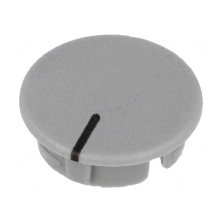 Capac ABS gri cu fixare prin apăsare, indicator negru rotund | Electronic-mag.ro | Componente Electronice