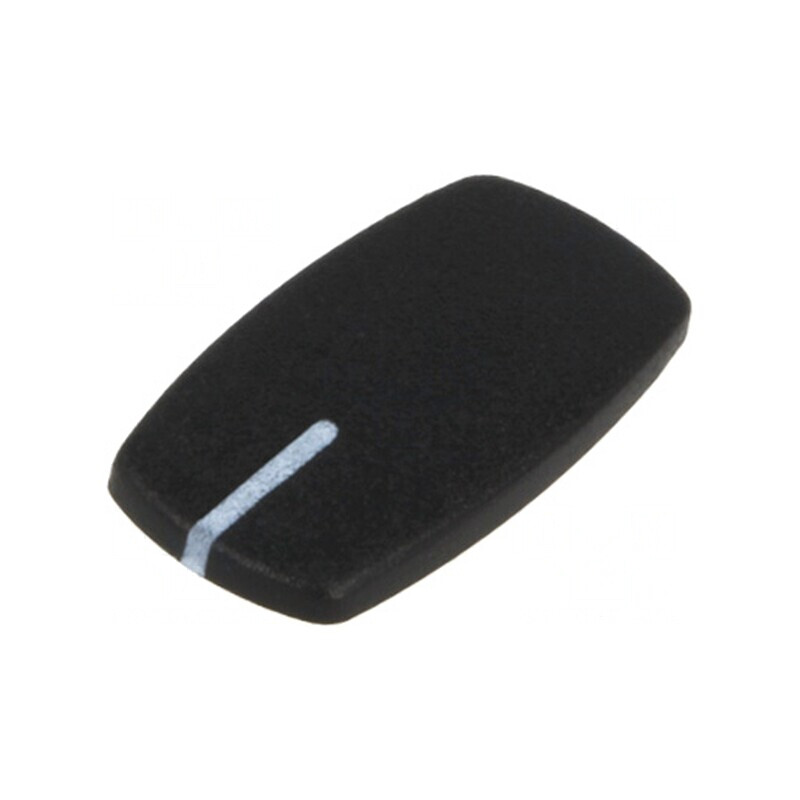 Capac Fixare Prin Apăsare Negru Indicator Alb Oval | Electronic-mag.ro | Componente Electronice