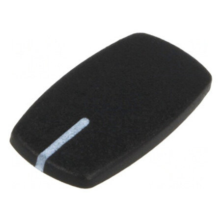 Capac Fixare Prin Apăsare Negru Indicator Alb Oval | Electronic-mag.ro | Componente Electronice