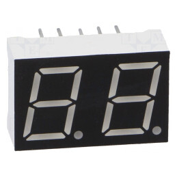 Afișaj LED 7 Segmente 10mm 2 Cifre Albastru | Electronic-mag.ro | Componente Electronice