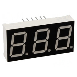 Afişaj LED cu 7 Segmente 14,2mm 3 Digiti Roșu | Electronic-mag.ro | Componente Electronice