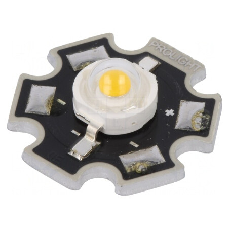 LED Putere 1W Alb Cald 130° 110-120lm Proeon | Electronic-mag.ro | Componente Electronice
