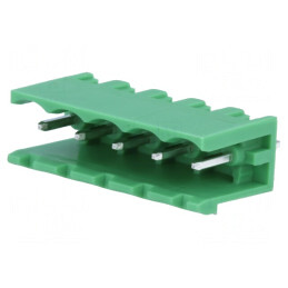 Regletă de conexiuni deconectabilă 5mm 5 piste drept soclu | Electronic-mag.ro | Componente Electronice