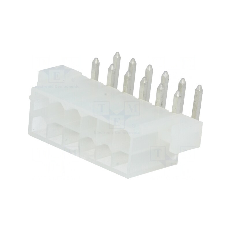 Soclu cablu-placă Mini-Fit Jr 4,2mm 12 pini THT 9A | Electronic-mag.ro | Componente Electronice