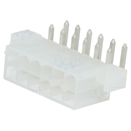 Soclu cablu-placă Mini-Fit Jr 4,2mm 12 pini THT 9A | Electronic-mag.ro | Componente Electronice