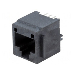 Soclu RJ45 PIN 8 Cat 3 Aurit 8p8c PCB THT | Electronic-mag.ro | Componente Electronice