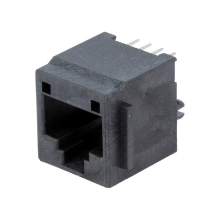 Soclu RJ45 PIN 8 Cat 3 Aurit 8p8c PCB THT | Electronic-mag.ro | Componente Electronice