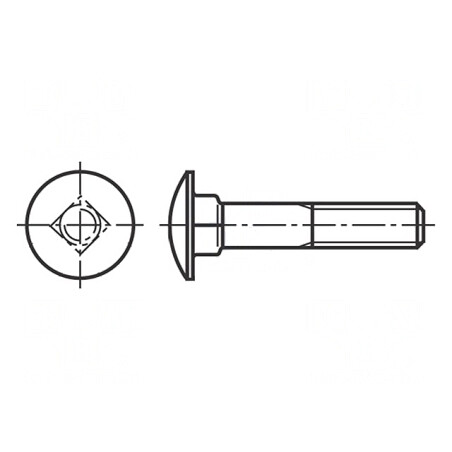 Șurub Buton Inoxidabil M12x40 DIN 603 | Electronic-mag.ro | Componente Electronice