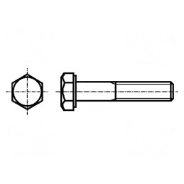 Șurub hexagonal oțel inoxidabil M12x75 A2 DIN 931 | Electronic-mag.ro | Componente Electronice