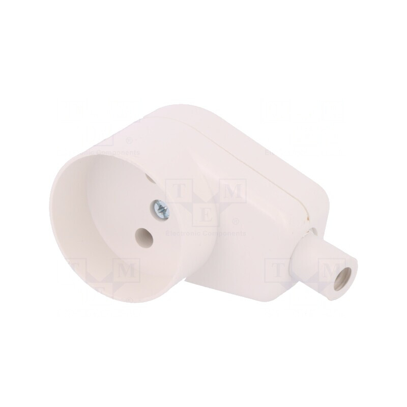 Conector de Alimentare AC Mamă 2P Alb 250V 16A | Electronic-mag.ro | Componente Electronice