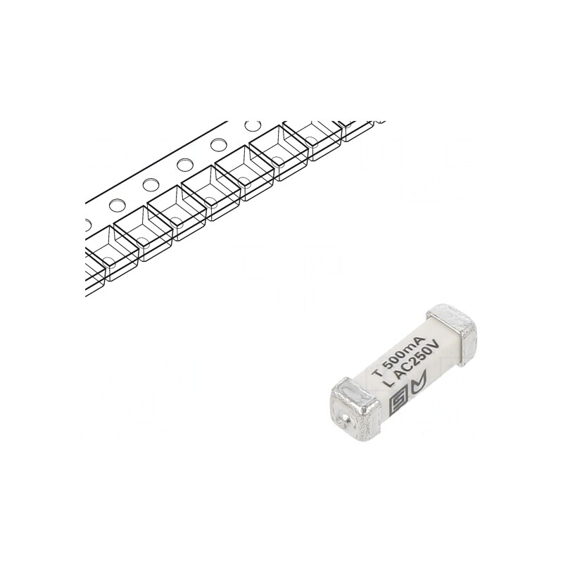 Siguranță Întârziere 500mA 250VAC 125VDC SMD Cupru | Electronic-mag.ro | Componente Electronice