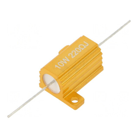 Rezistor Bobinat cu Radiator 220Ω 10W ±5% | Electronic-mag.ro | Componente Electronice