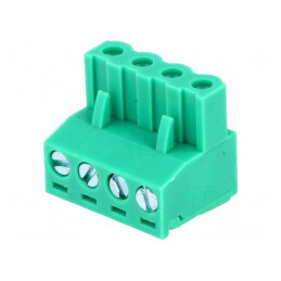 Regletă Conexiuni Deconectabilă 5mm 4 Piste Mufă Dreaptă | Electronic-mag.ro | Componente Electronice