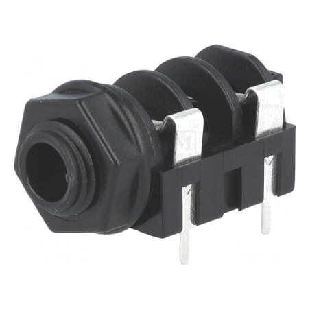 Soclu Jack 6,3mm Mono 90° THT | Electronic-mag.ro | Componente Electronice