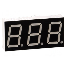 Afișaj LED 7 Segmente 14.2mm 3 Digits Roșu | Electronic-mag.ro | Componente Electronice