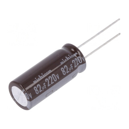 Condensator Electrolitic THT 82uF 220VDC 12.5x31.5mm 20% | Electronic-mag.ro | Componente Electronice