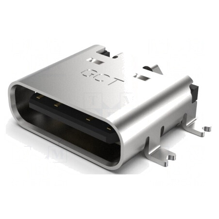 Soclu USB C 16 Pin 5A Orizontal Top Mount | Electronic-mag.ro | Componente Electronice