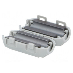 Ferită cablu rotund gri 30mm x 23mm x 7mm două piese | Electronic-mag.ro | Componente Electronice