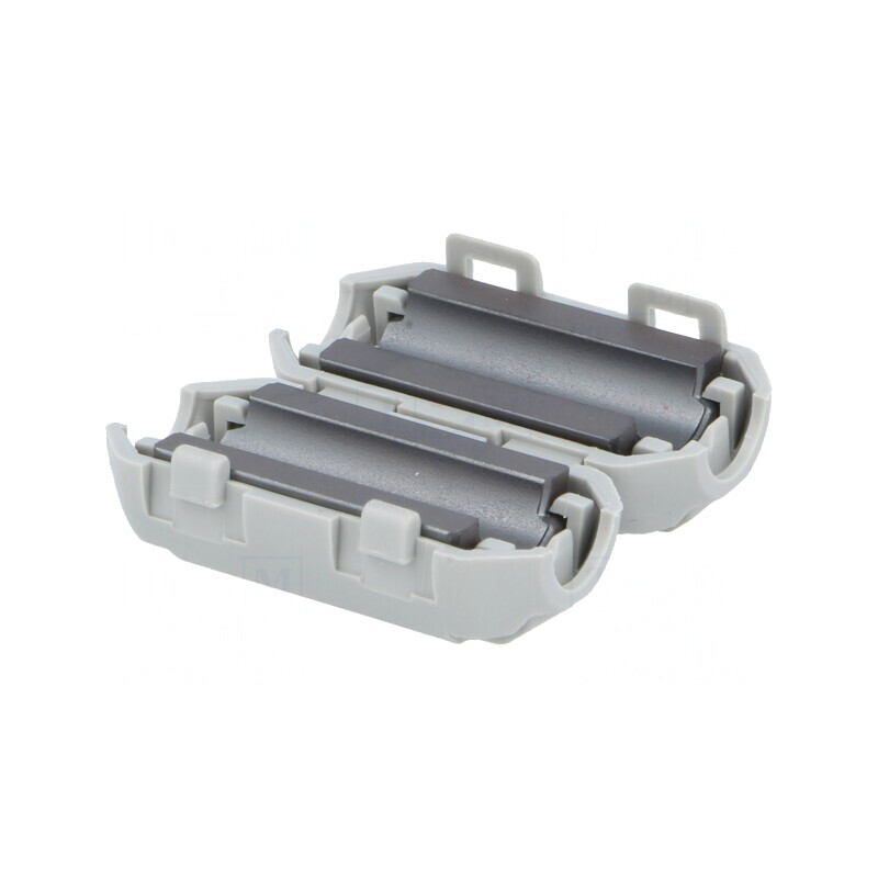 Ferită cablu rotund gri 30mm x 23mm x 7mm două piese | Electronic-mag.ro | Componente Electronice