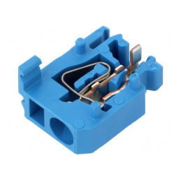 Îmbinare Șine 1,5mm2 Piste 1 Bornă Albastră WEMID | Electronic-mag.ro | Componente Electronice