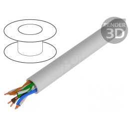 Cablu Ethernet LAN UTP Cat5e 24AWG PVC Gri | Electronic-mag.ro | Componente Electronice