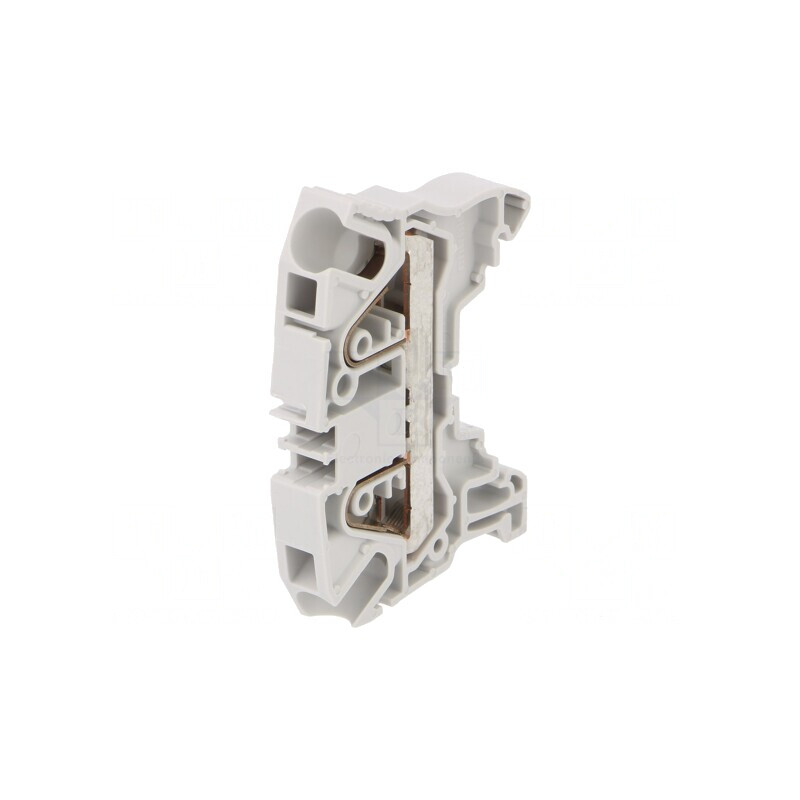 Conector Șine Gri 0,5-6mm² 2 Borne 8mm | Electronic-mag.ro | Componente Electronice