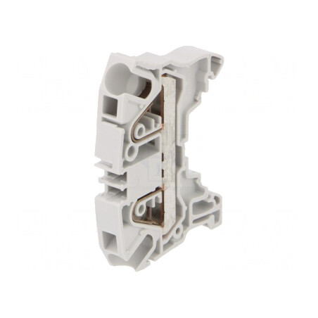 Conector Șine Gri 0,5-6mm² 2 Borne 8mm | Electronic-mag.ro | Componente Electronice
