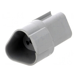 Conector cablu-cablu AT mufă tată 3 pini gri IP67 | Electronic-mag.ro | Componente Electronice