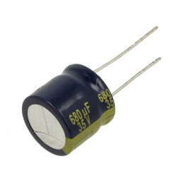 Condensator electrolitic low ESR 680uF 35V THT | Electronic-mag.ro | Componente Electronice