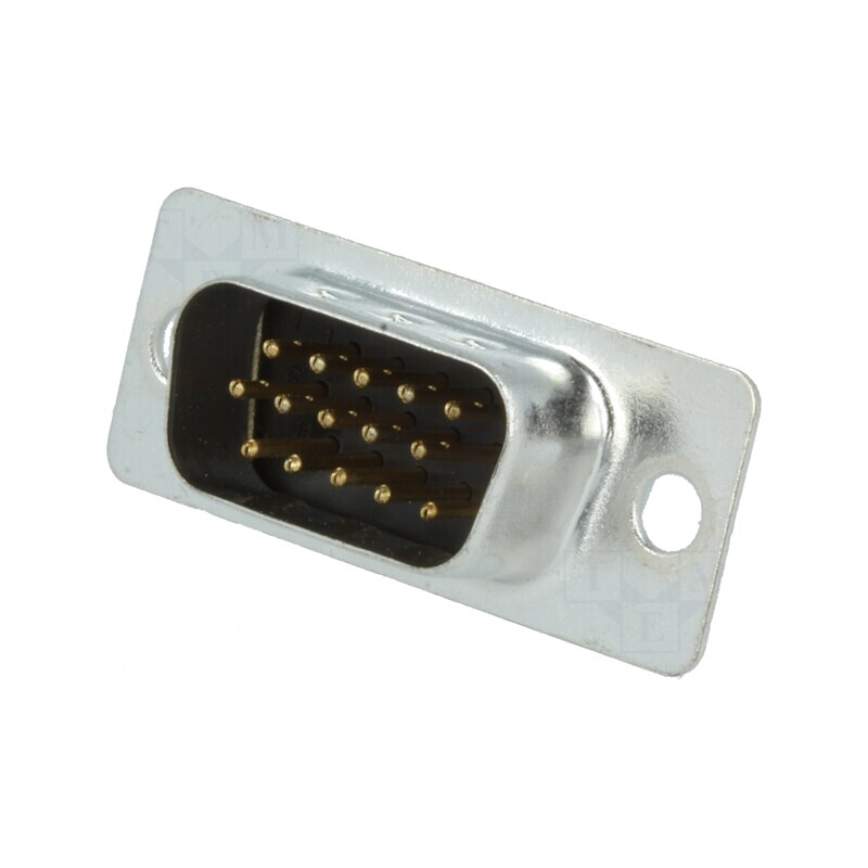 Mufă D-Sub HD 15-PIN Tată pe Cablu Neagră | Electronic-mag.ro | Componente Electronice