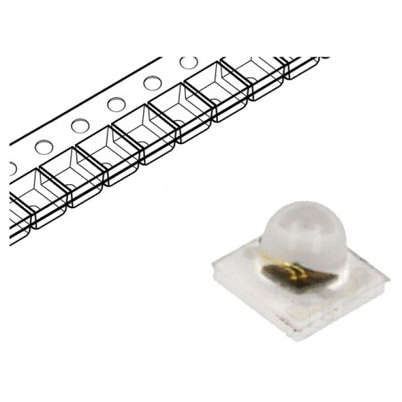 Emiţător IR SMD 840-870nm 300mW 45° | Electronic-mag.ro | Componente Electronice