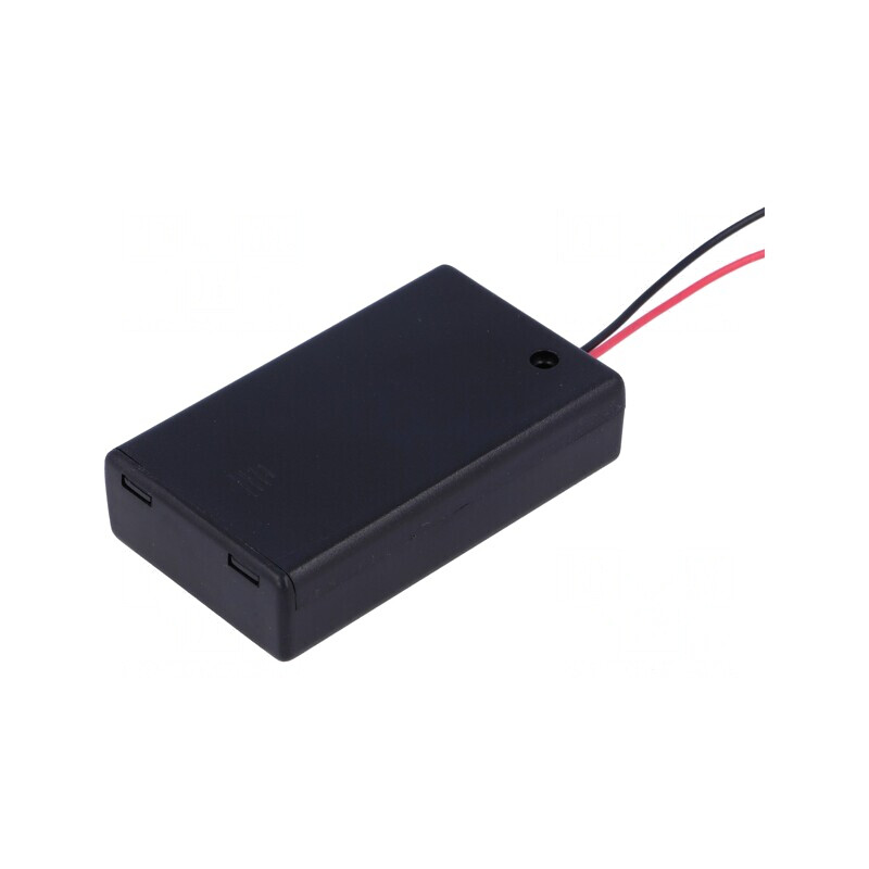 Suport Baterii AAA cu 3 Locuri și Cabluri Negru 150mm | Electronic-mag.ro | Componente Electronice