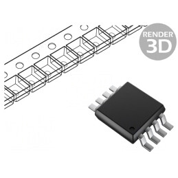 Comutator de Putere High-Side 1A 2 Canale SMD MSOP8