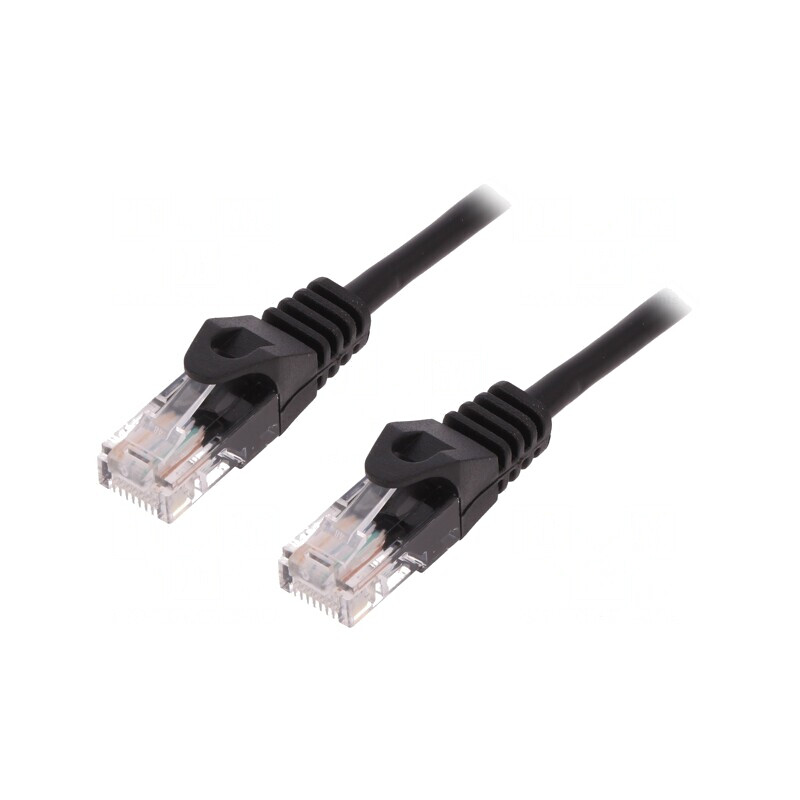 Patch cord UTP Cat5e Negru 1.5m | Electronic-mag.ro | Componente Electronice