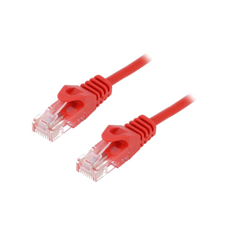 Patch Cord UTP Cat5e PVC Roșu 1.5m | Electronic-mag.ro | Componente Electronice