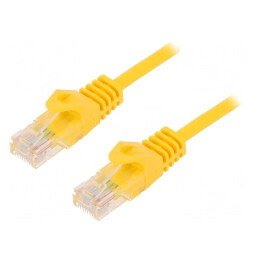Patch Cord Ethernet UTP Cat5e 1.5m Galben | Electronic-mag.ro | Componente Electronice