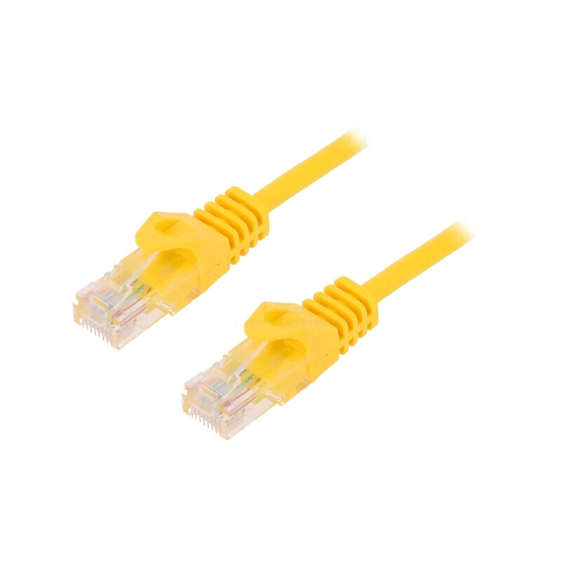 Patch Cord Ethernet UTP Cat5e 1.5m Galben | Electronic-mag.ro | Componente Electronice