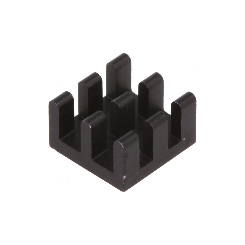 Radiator Aluminiu Negru 10x10x6mm | Electronic-mag.ro | Componente Electronice